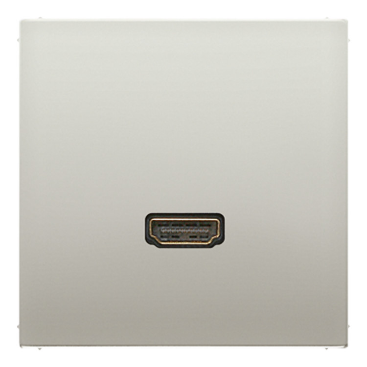 Розетка HDMI Jung LS METAL, скрытый монтаж, сталь, MAES1112