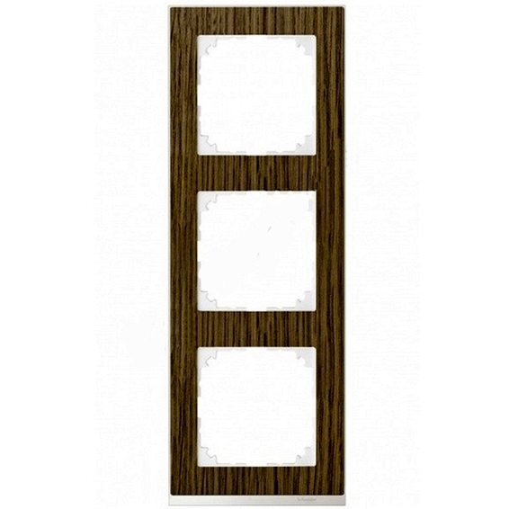 Рамка 3 поста Schneider Electric MERTEN M-PURE DECOR, дуб, MTN4030-3674