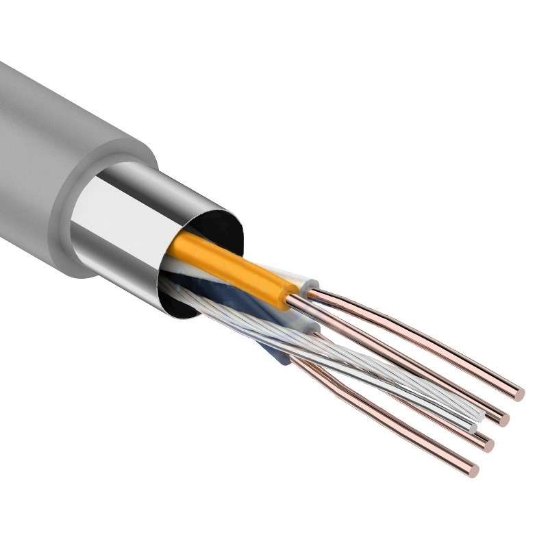 Кабель витая пара F/UTP кат.5e 2х2х24AWG solid PVC INDOOR сер. (м) Rexant 01-0122