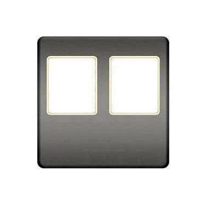 Накладка на мультимедийную розетку FEDE, скрытый монтаж, bright chrome//бежевый, FD04318CB-A