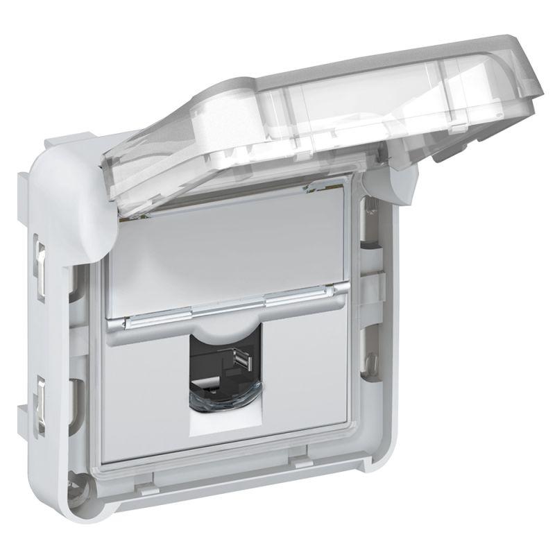 Розетка компьютерная СП Plexo LCS RJ45 кат.5E FTP IP55 с закрыт. клапаном IK 07 механизм Leg 069557