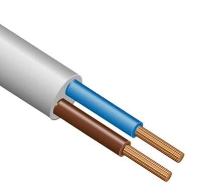 Провод ПВС 2х1 380В Ч (бухта) (м) ЭЛЕКТРОКАБЕЛЬ НН 000007173