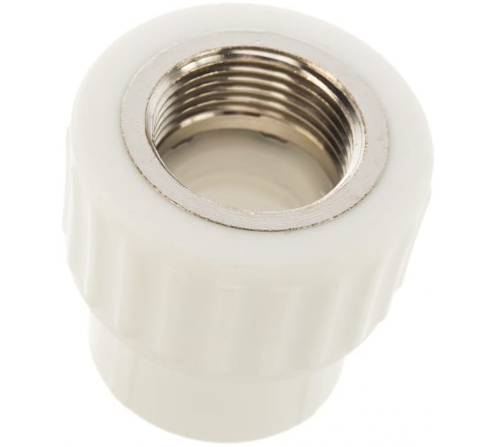 Муфта комбинированная 25 х 1/2 ВР полипропиленовая PPR белая