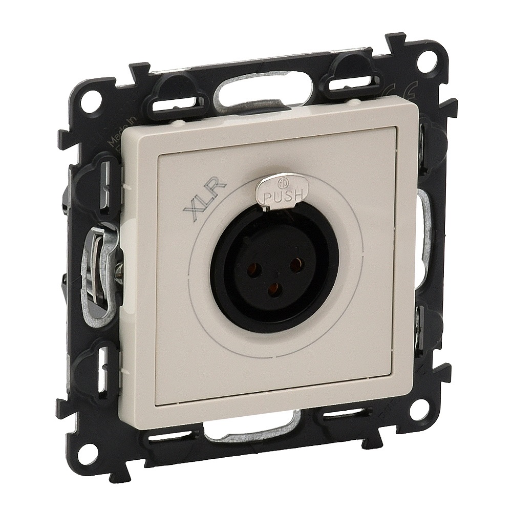 Legrand Valena LIFE Сл.кость Аудиорозетка с 3-контактным гнездом XLR (с лицевой панелью)