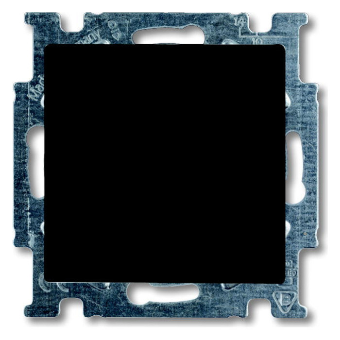 Выключатель одноклавишный кнопочный ABB BASIC 55, château-black, 2CKA001413A1095