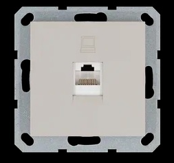 Jasmart Интернет-розетка RJ45 с накладкой, цвет Тауп