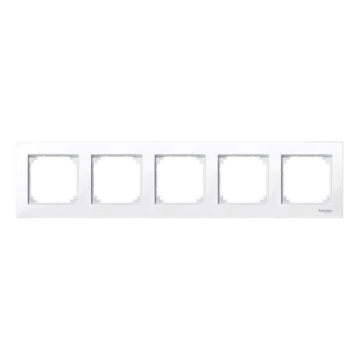 Рамка 5 постов Schneider Electric MERTEN M-PLAN, активно-белый, MTN515525