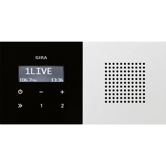 Цифровое FM-радио Gira F100, белый глянцевый, 2280112