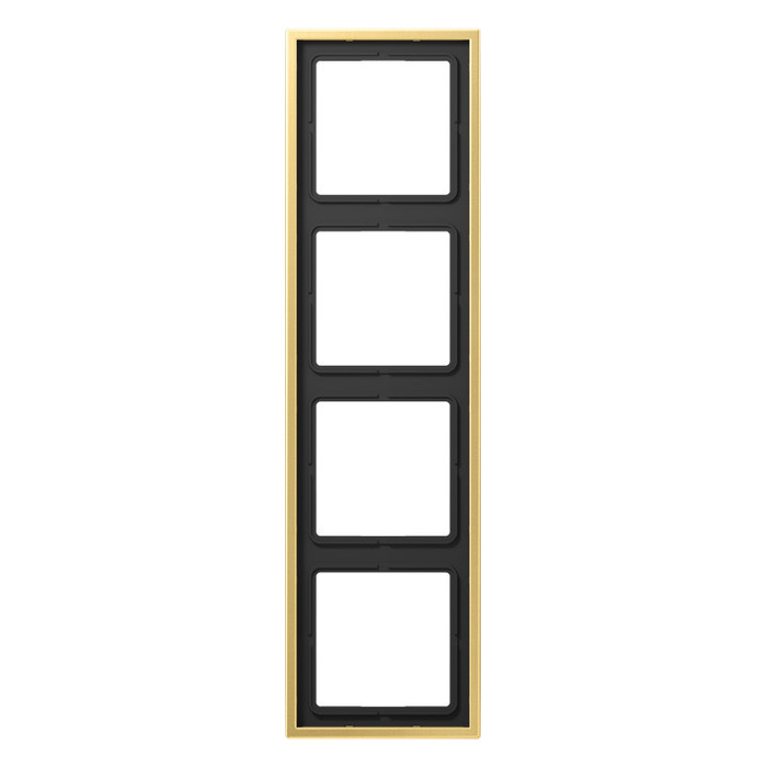 Рамка 4 поста Jung LS METAL, латунь, ME2984C