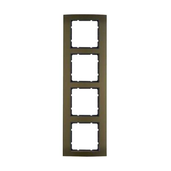 Рамка 4 поста Berker B.3, коричневый, 10143001