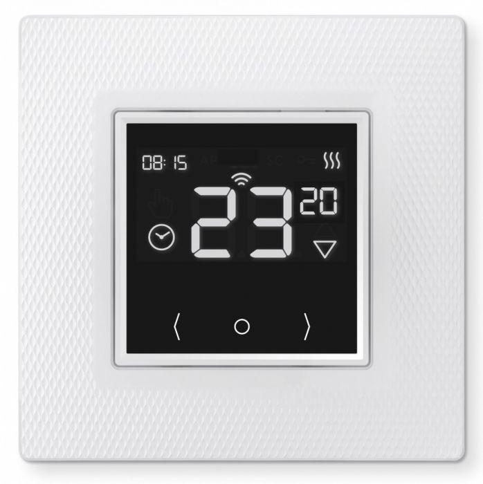 Терморегулятор прогр. EcoSmart 25 сенс. дисплей 3.5кВт 16А бел. (в компл. переходник для рамок Unica/Valena/Basic 55) ССТ 2239190