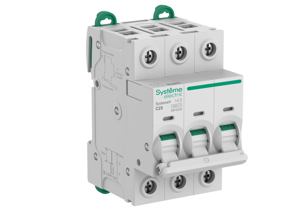Systeme Electric Systeme9 Автоматический выключатель (АВ) C 25A 3P 10kA 400В